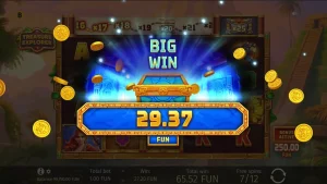 Tampilan layar permainan slot Treasure Explorer dengan tema petualangan hutan Aztec